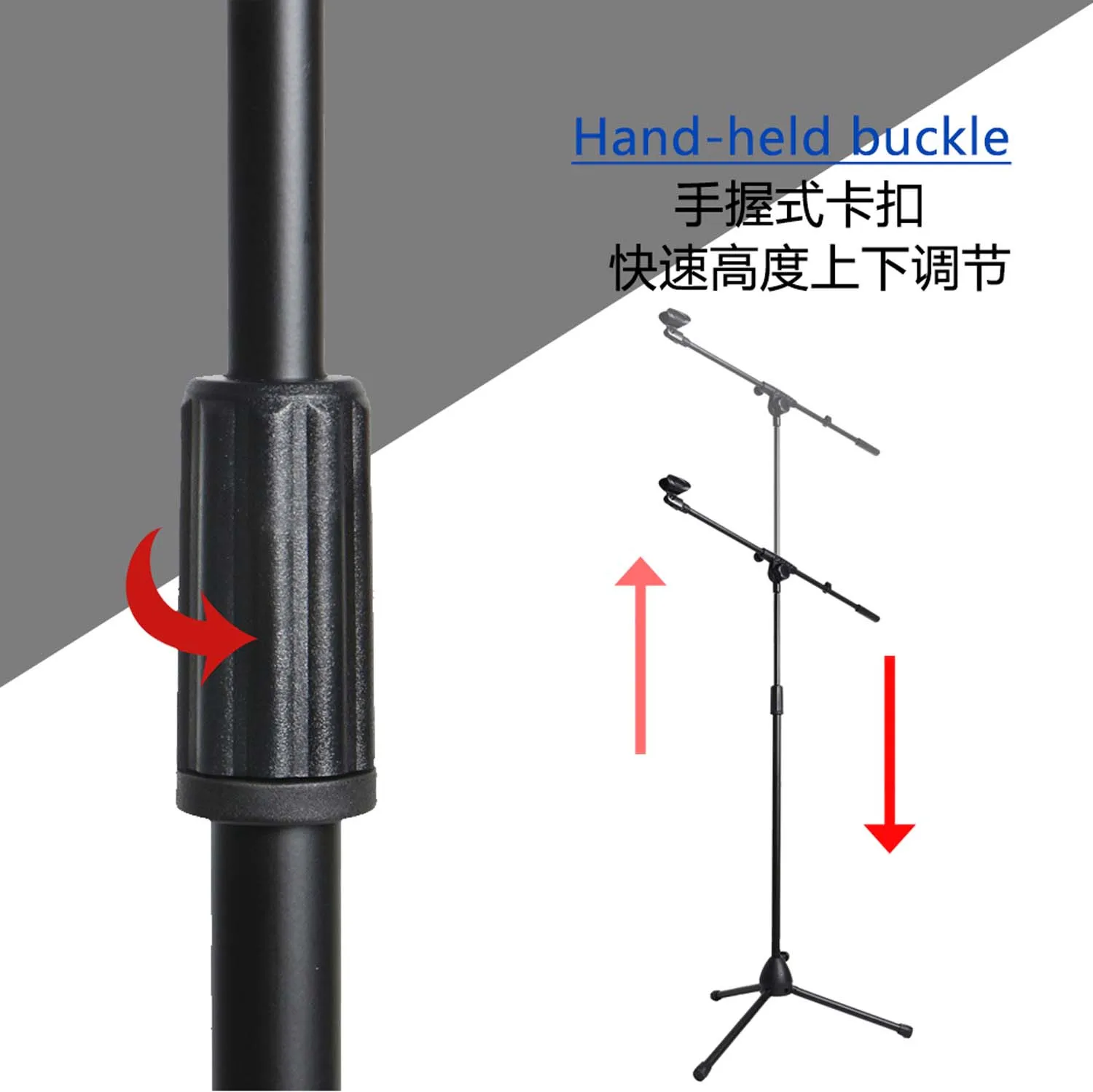 GAZ-206 Professional Mic Stand All Metal Mobile Microphone Stand With Button Adjustable Microphone microphone stand