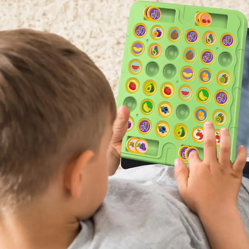 Game Board Travel Fruit Flipping Chess Classic Strategy Game Fruit Flipping Card Board Educational Family