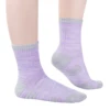 YUEDGE Women's Colorful  Moisture Wicking Anti Sweat Sport Crew Socks Cushion Combed Cotton Trekking Hiking Socks(3 Pairs/Pack) 2