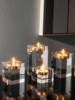 Crystal Square Candle Holder 1