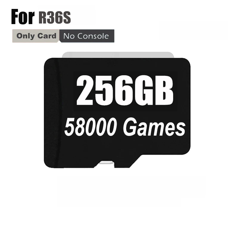 TF Game Card For R36S Memory Card High Speed Plug&Play PSP PS1 N64 GBA GBC SFC 256G 58000+ Retro Games 128G System Card