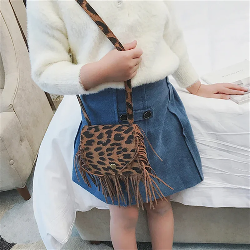 Kids Girls PU Leather Shoulder Bag – Cute Mini Crossbody Purse with Tassel, Messenger Bag for Baby & Children – Wallet Style