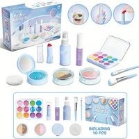 Children's Makeup Toy Set Simulated Beauty Makeup Box Set No Smearing No Liquid 10 Piece Non-toxic Set (Non Real Makeup) 6