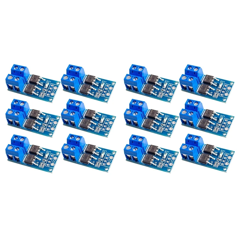 

12Pcs DC 5V-36V 400W MOS FET Trigger Switch Board PWM Adjustment Electronic Switch Control Board Motor Speed Controller
