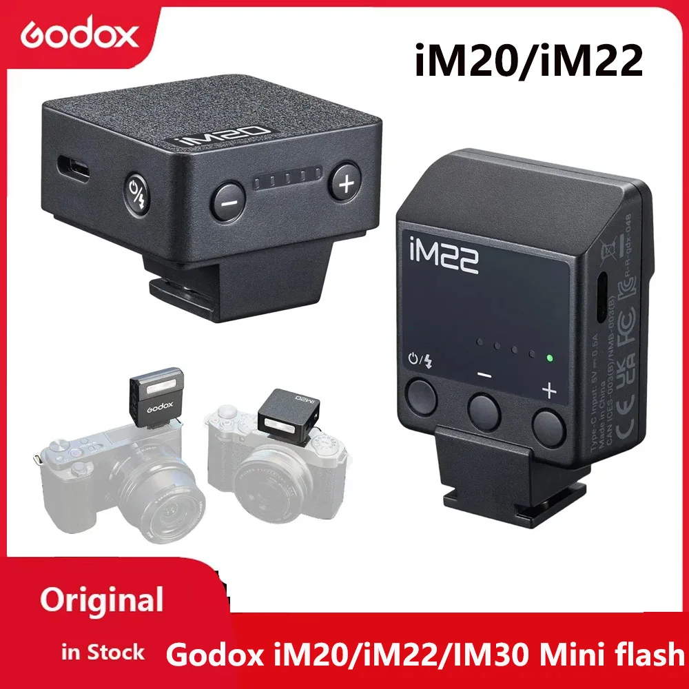Godox iM20 iM22 iM30 Mini Camera Flash for Canon Fuji f1-230 Olympus Pentax Sony zv1 zve10 Nikon Panasonic Most SLR Cameras on camera flash camera flash