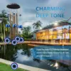 YEBON Blue Evil Eye Amulet Wind Chimes Bells Outdoor Decor,Metal Windchimes for Garden Patio Backyard Home Decor 4