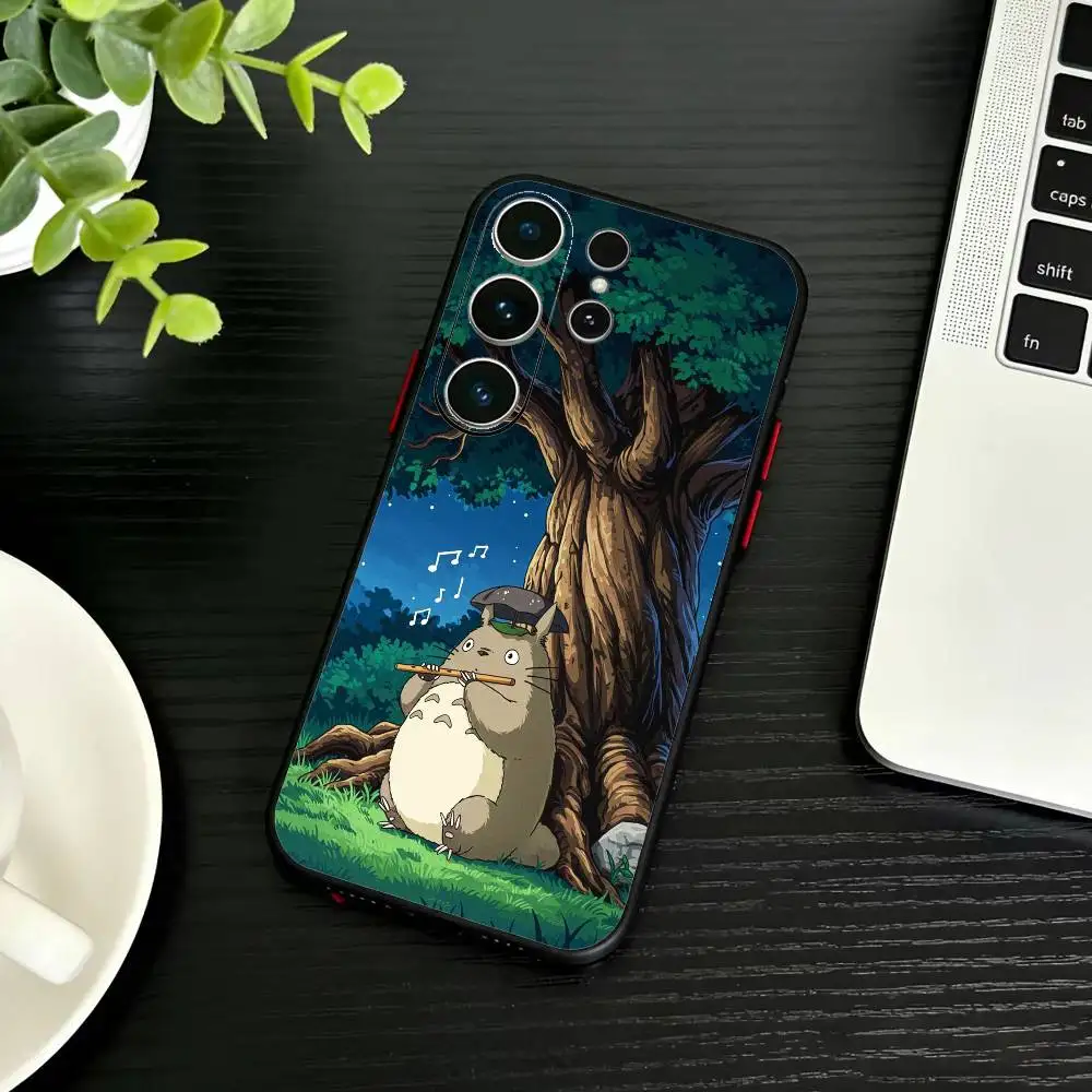 Cartoon R-Totoro-ES Black Soft Phone Case