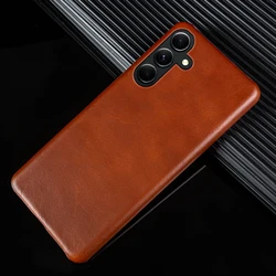 Handcrafted Genuine Leather Vintage Pattern Phone Case - Galaxy A15 (Brown 07)