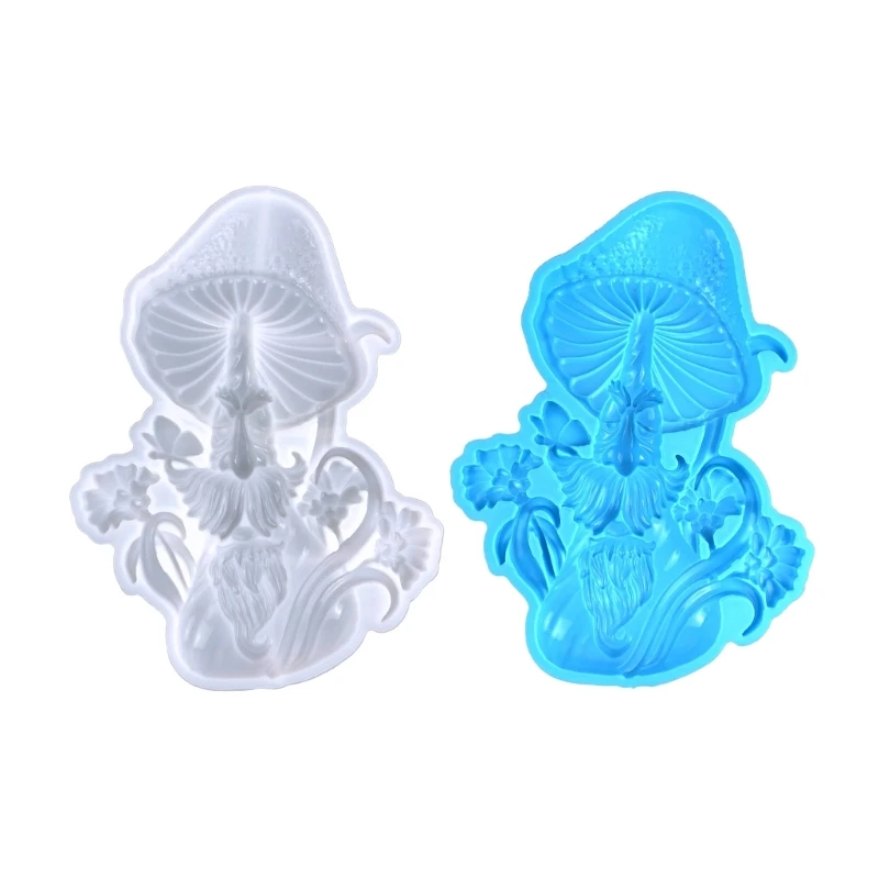 

2024 New 3D Resin Mold Epoxy Resin Mold with Realistic Mushroom Man Shapes Fine Carved Silicone Mold for Wall Desktop Décoration