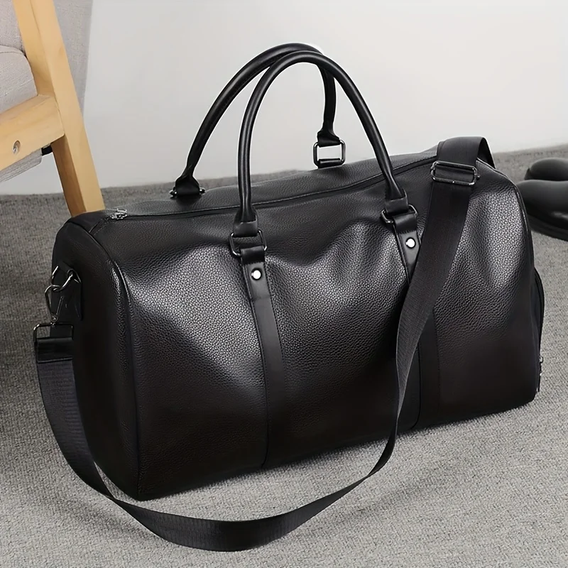New men's travel bag, simple fitness bag, fashionable handbag, large capacity men's shoulder crossbody bag - 4