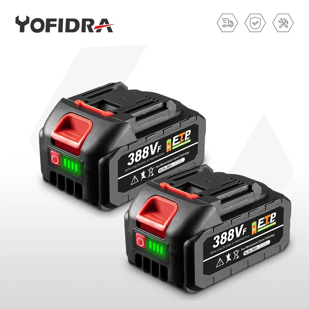 2PCS 18-21V 15000mAh Lithium Ion Rechargeable Battery EU Plug For Makita Electric Saw/Drill/Brushless Angle Grinder Tool Power Tool Battery Rechargeable Lithium Batteries