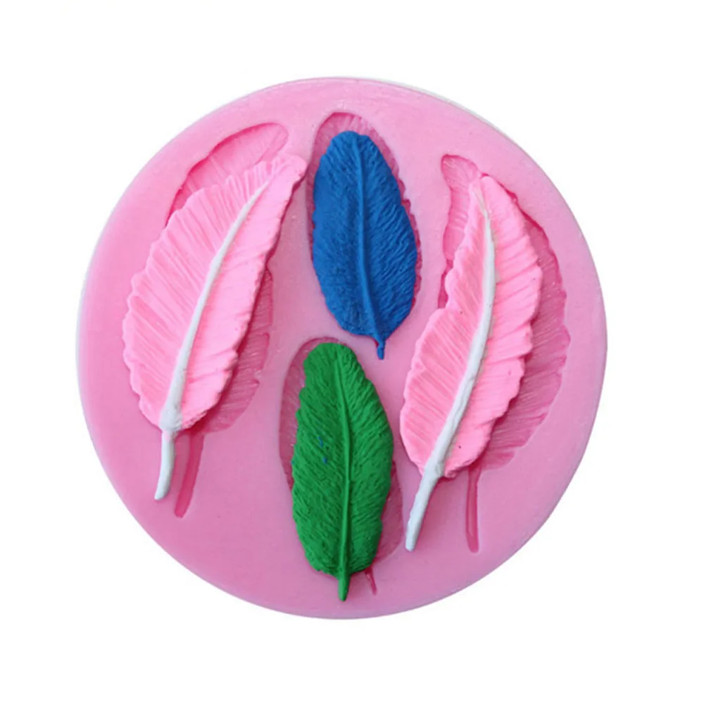 3D Feather Shape Silicone Cake Molds DIY Bakeware Chocolate Fondant Mould Pastry Mold