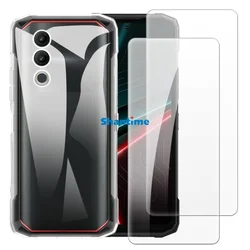Durable Soft Case with 2 Tempered Glass Screen Protectors for Enhanced Full - Body Protection (Transparent)