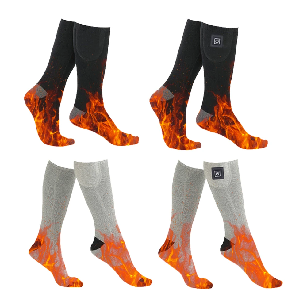 Electric Heating Socks 3 Level Temperature Winter Heating Socks Cold-Proof Winter Warm Thermal for Cycling Camping Skating