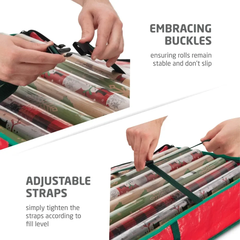 Gift Wrapping Paper Gift Wrapping Organizer Christmas Wrapping Paper Storage Bag Large Capacity Waterproof Gift Wrap Paper Organizer Multi-purpose Home Underbed Storage Box