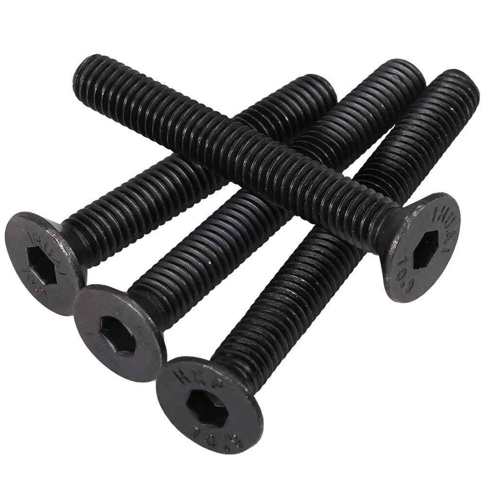 Countersunk Hex Alloy Steel Bolts10.9 Grade Hexagon Socket Cap Button Head Machine Grade 12.9 Screws Nuts Kit Bolt Set M3 M4 M5