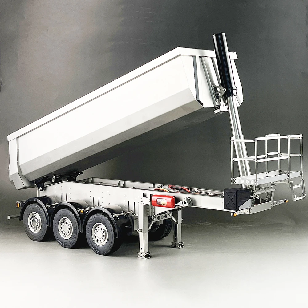1/14 Rc Hydraulic 3axle Dump Trailer Remote Control Truck Trailer