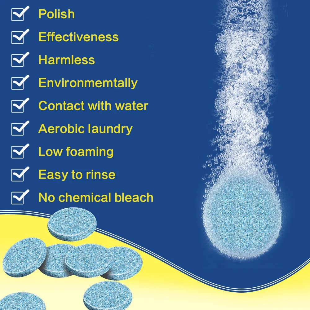 Windshield Washer Tablet 5/10/20/40/100Pcs Solid Cleaner Car Windscreen Wiper Effervescent Glass Toilet Cleaning Car Accessories