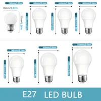 24pcs LED Bulb Lamps E27 AC220V Light Bulb Real Power 20W 18W 15W 12W 9W 6W 3W Lampada Living Room Home LED Bombilla 2