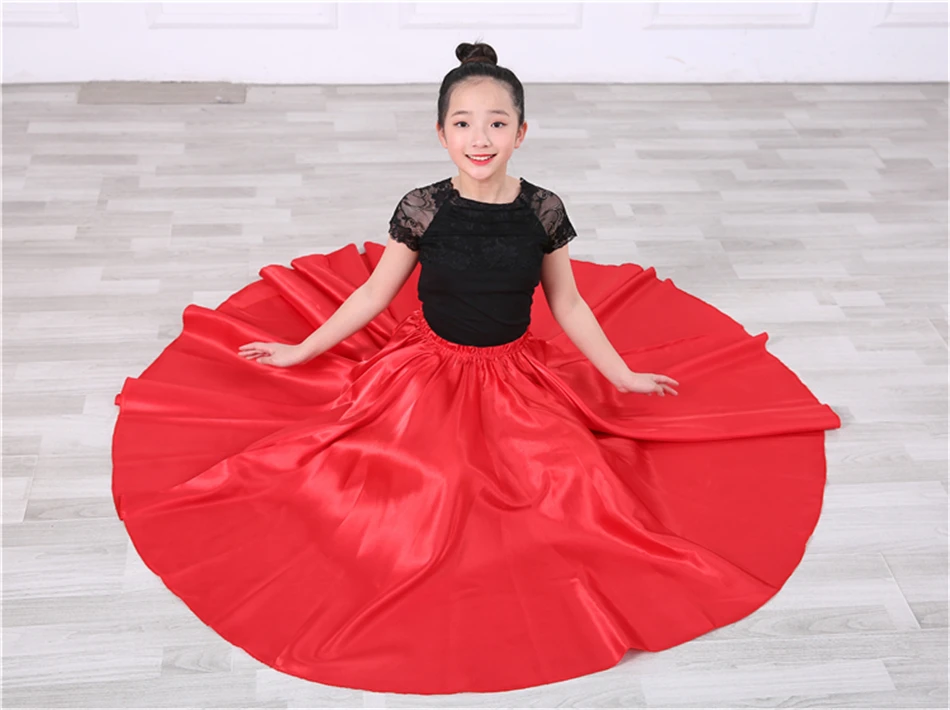 Gonna Lunga Da Ballo Per Bambina | Danza Classica, Flamenco | Elastica In Vita | Misure 65-90 Cm