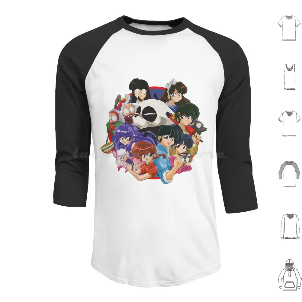 Ranma 1 / 2 E Friends Felpe Con Cappuccio Manica Lunga Ranma Guy Girl Akane I Tend Ryoga Hibiki Ukyo Mouse Happosai Cologne