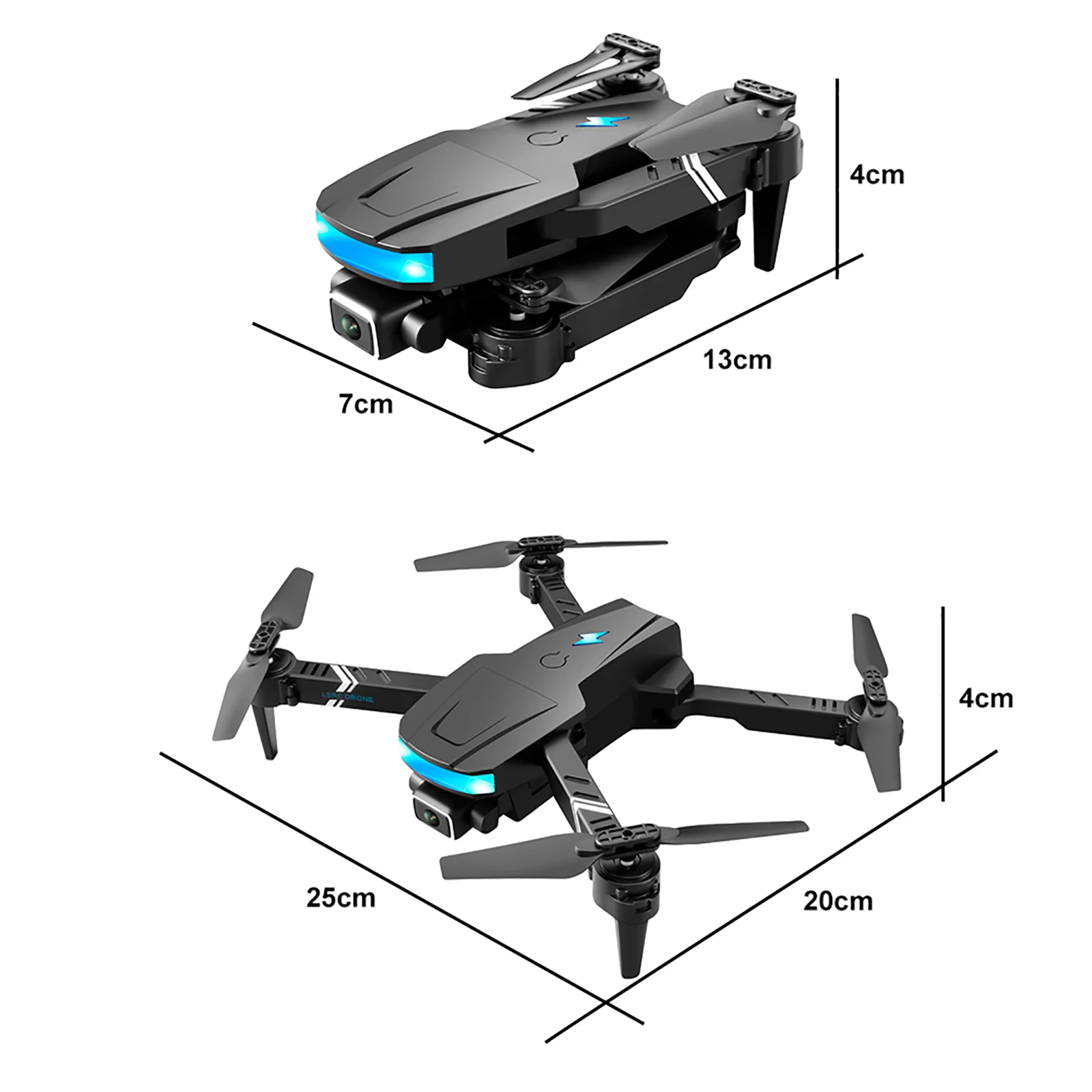 LS/RC-878 RC Drone 4K Single / Dual HD Camera Aerial Photography Altitude Hold Foldable Remote Control Quadcopter Aircraft Toys RC Quadcopter