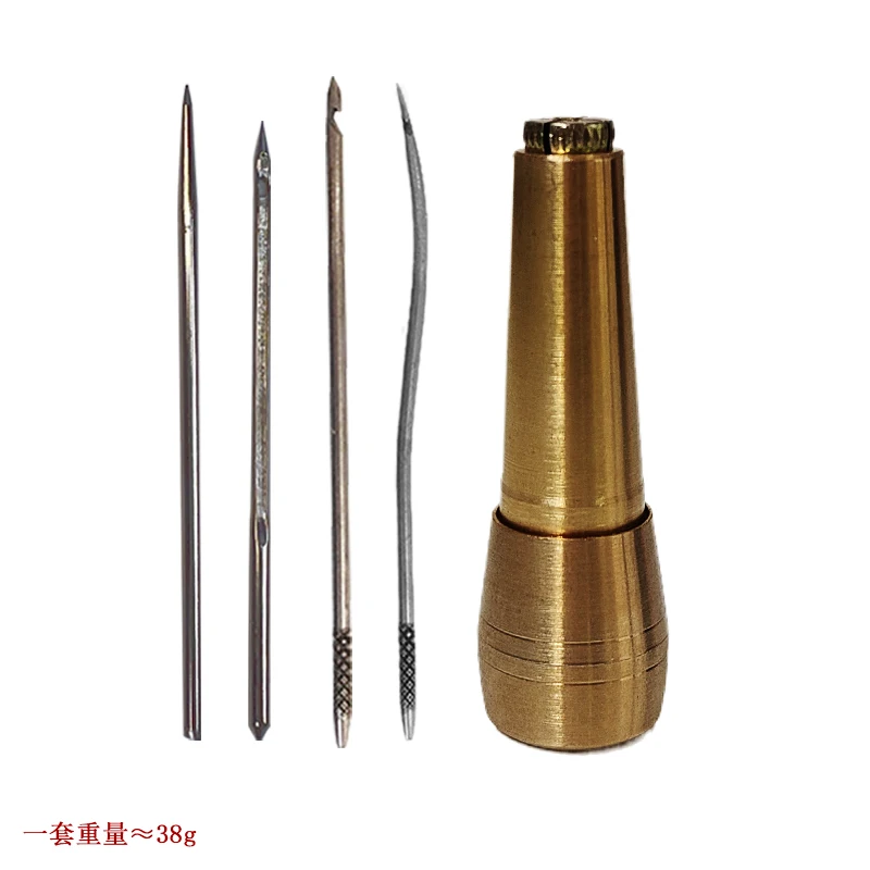 5pcs Set Canvas Leather Tent Sewing Awl Stitcher Leather Craft Needle Kit  Sewing Machine Leather Craft Needle With Copper Handle - Sewing - AliExpress