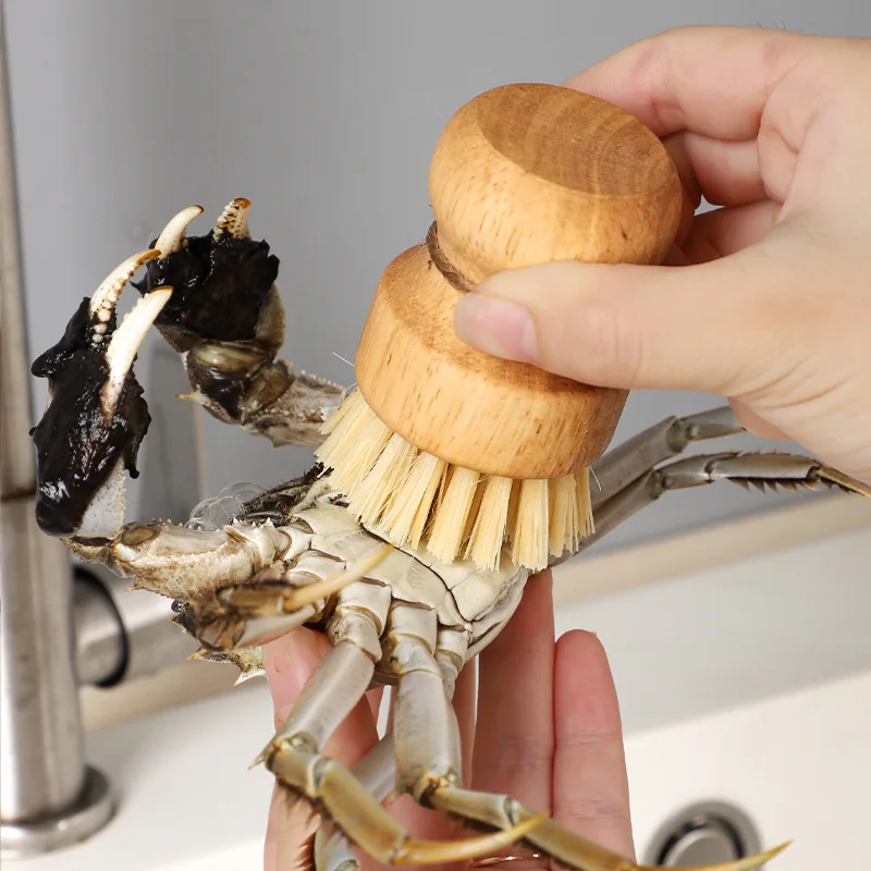 

Kitchen dishwashing brush oil-free with rope washing pot brush natural sisal household fruit and vegetable cleaning