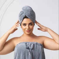 Lot de 2, 80*210cm/80*160cm, 350GSM, jupe de bain extra large + bonnet de douche princesse, jupe serviette portable réglable avec appropriée 3