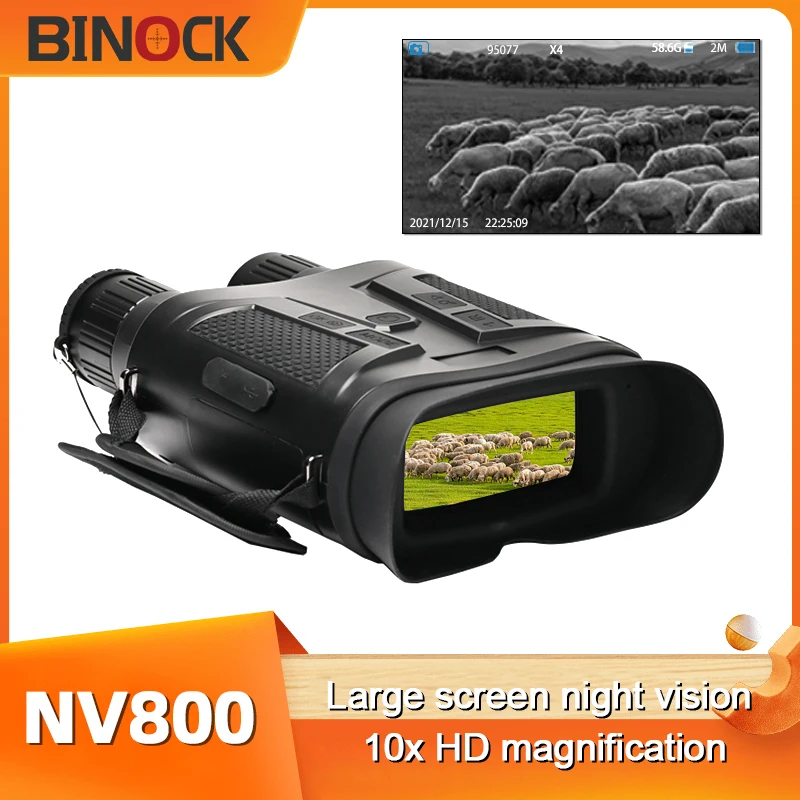 

BINOCK NV800 цифровой инфракрасный крепеж на голову FHD уличный шлем Тип одна трубка бинокль ночное видение очки Охота Кемпинг