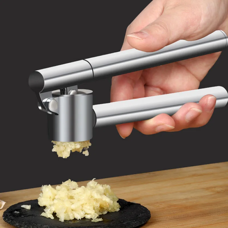 1pc Garlic Press, Stainless Steel Garlic Mincer & Peeler, Rust Proof Garlic  Crusher, Removable Inner Dish Design For Easy Clean And Filling Garlic