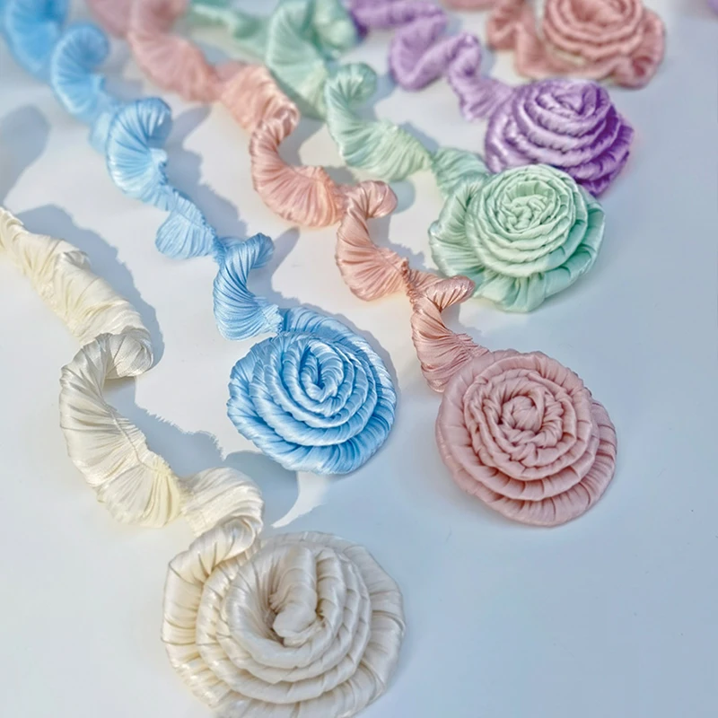 

12Colors 1M Super Soft Pleated Ruffle Trim Ribbon Smooth DIY Sewing Top Skirt Collar Scarf Hat Bag Home Textile Decoration