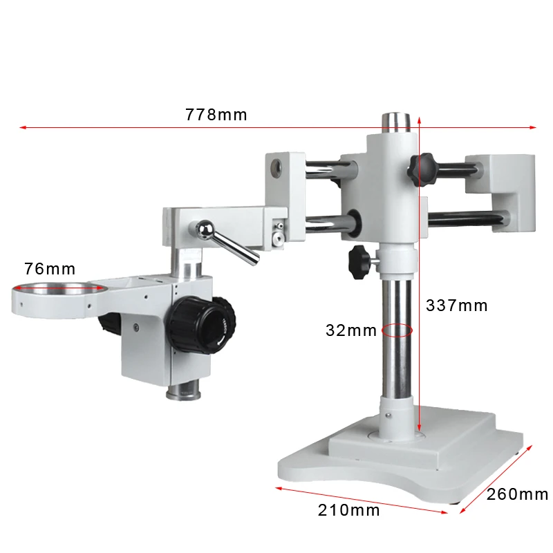 3.5X 90X 180X Simul-Focal Double Boom Stand Trinocular Stereo Zoom Microscope 48MP 4K HDMI USB Camera 144 LED Light Microscopie 6