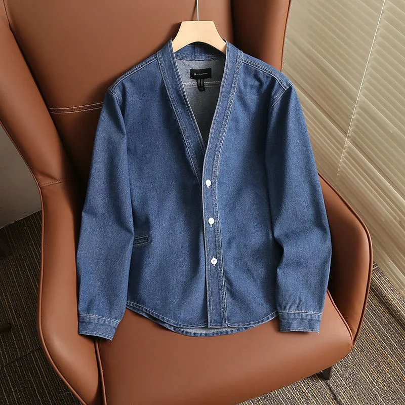 Denim Shirt Men's Spring Wear Design