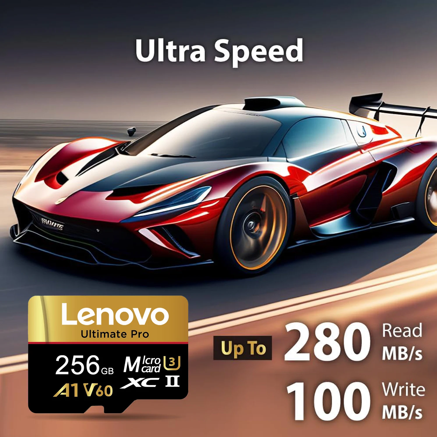 레노버 익스트림 프로 마이크로 SD 카드 고속 TF 플래시 카드 1TB 512GB 256GB Class10 U3 V60 메모리 카드 (휴대폰, 카메라, 블랙박스용)