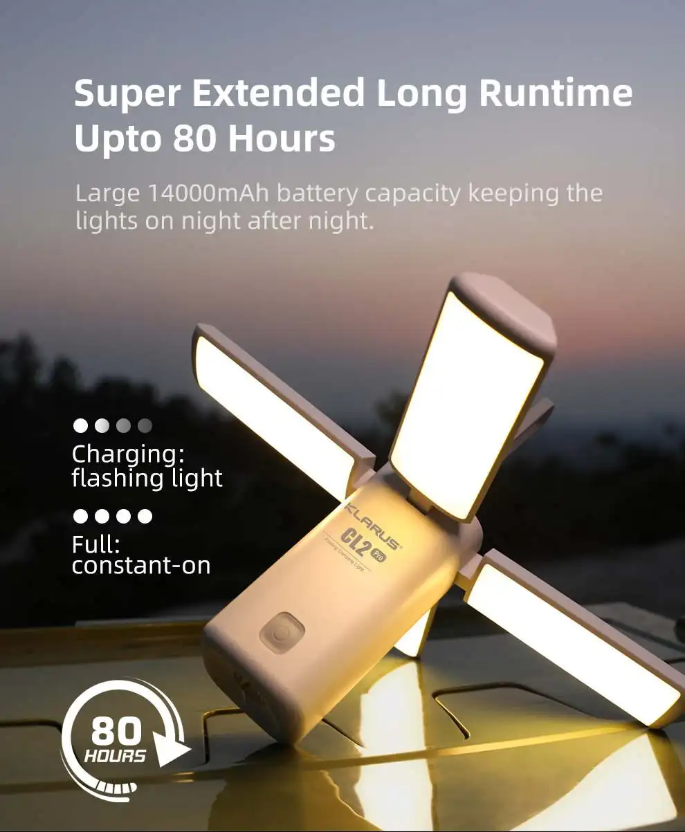 Rechargeable flashlight with long battery life