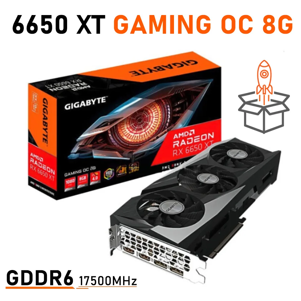 

GDDR6 Card RX 6600 XT GAMING OC RX 6650 Graphics GDDR6 17500MHz 16000MHz RX 6650 XT Video Card 8GB 128bit 6650XT GAMING OC New