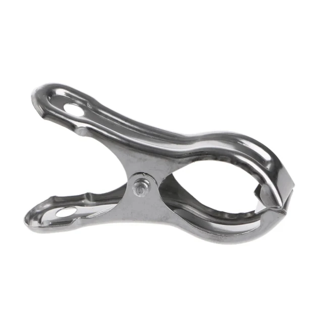 20 db Rozsdamentes Acél Nagy Tengerparti Törülköző Klipek Többcélú Ruhacsipeszek Ruhák Csapok Fogas Bilincs Háztartási Ruhacsipesz - Image 2