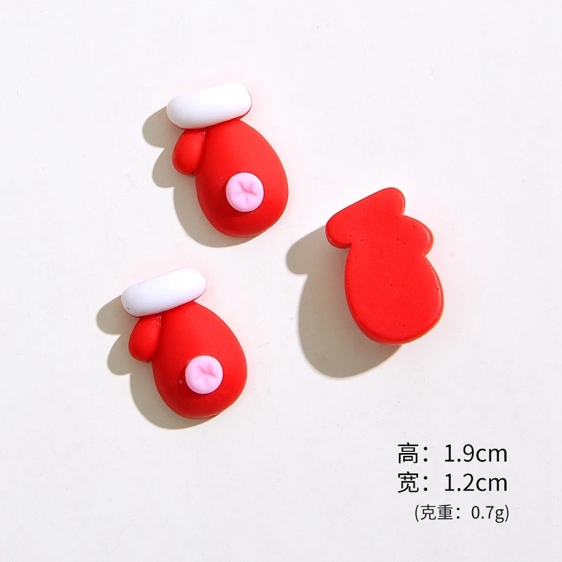 Cute Mini Cartoon Christmas Series Resin Figurine Crafts Flatback Cabochon Ornament Jewelry Making Hairwear Accessorie 20Pcs