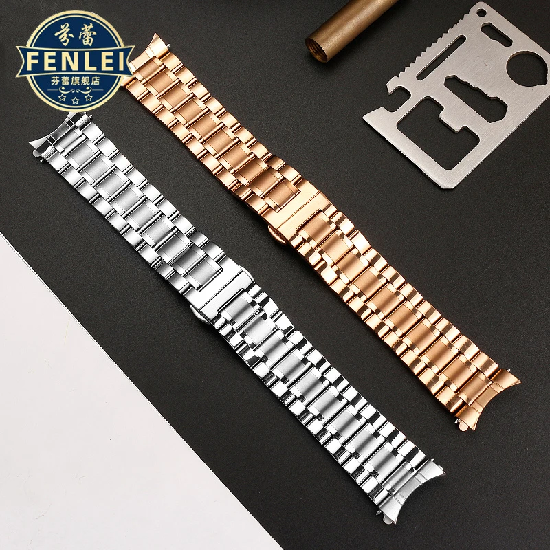 para Citizen Precision Steel Verband Bn0193 Bn0190 Ca0718 Curved Bracelet Mens Stainless Steel Ver Strap 22 mm Arc Silver Steel Band - Image 3