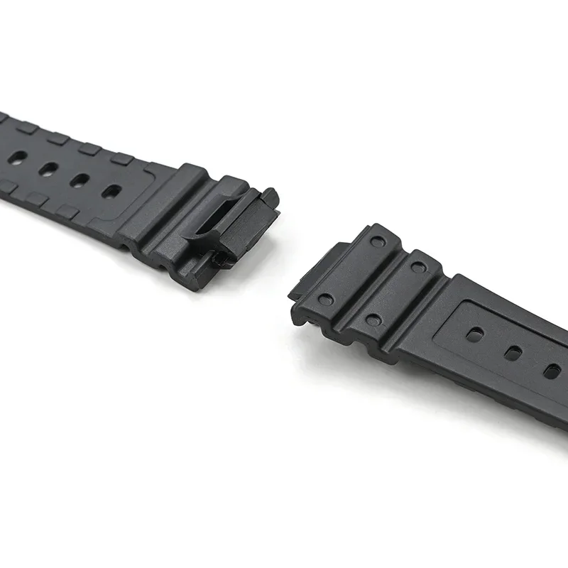 Stylish Resin Rubber Band Watch Case with Protective Bezel and Replaceable Strap