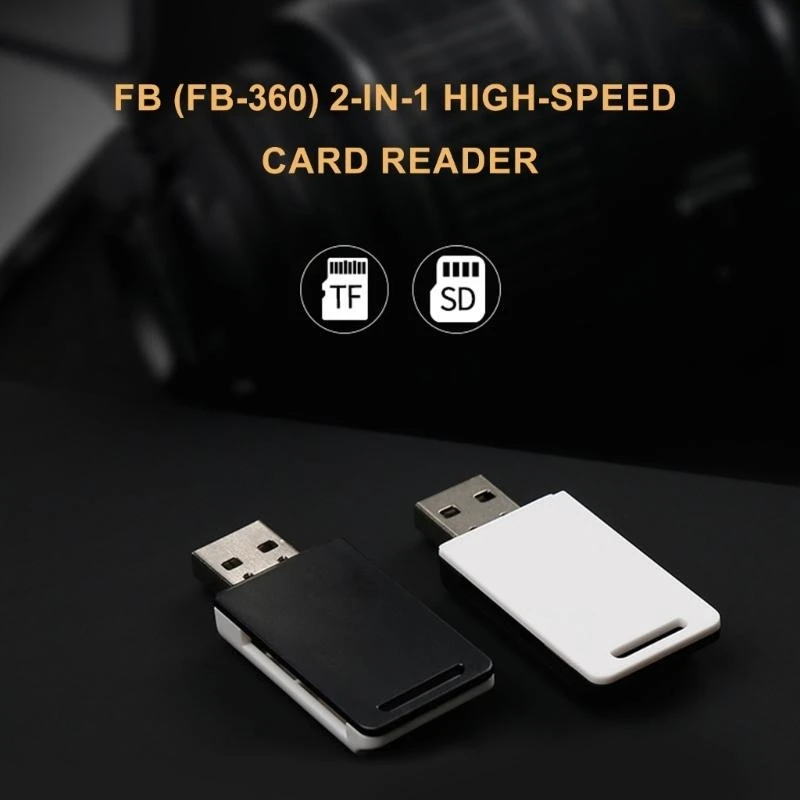 Compact USB Adapter with High Speed Data Transfer Capability ABS USB A Adapter 2.0 Memory Card Reader Pocket