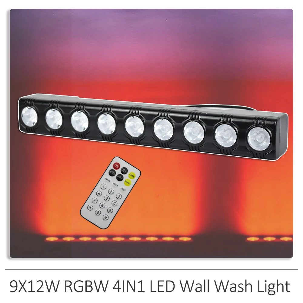 Lampada Parete RGBW 4IN1 A LED Con Telecomando – Effetti Wash Per DJ, Disco E Party, Spina UE