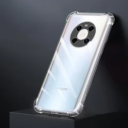 Shockproof Clear Silicone Airbag Phone Case for Huawei Mate 40 Series (Clear)