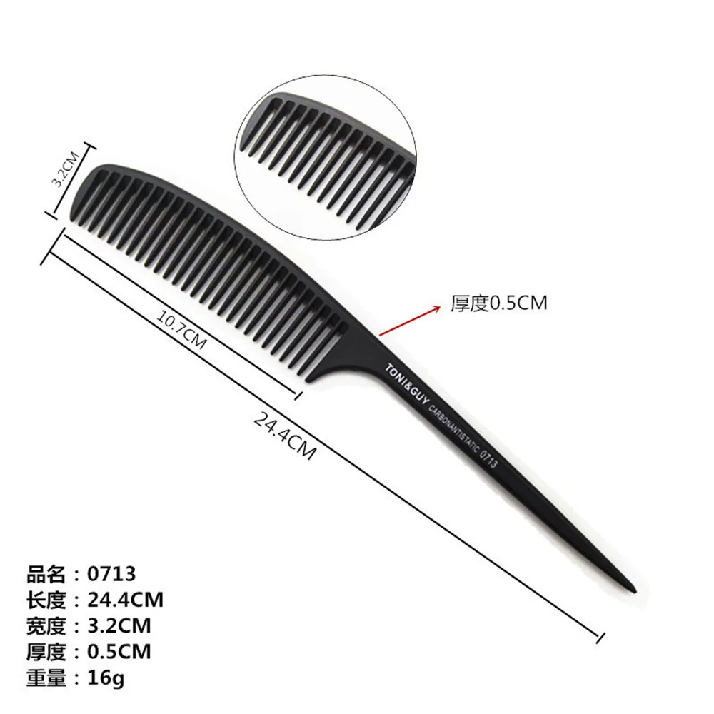 Hairdressing Carbon Comb Hairstylist Hair Cutting Comb Tail Comb Professional Barber Accessories Teasing Combs For Hairdresser 6