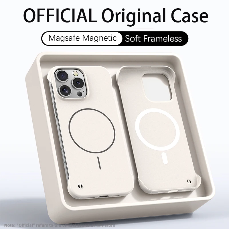 Ultradünne, matte, rahmenlose PC-Hülle für Magsafe iPhone 17 Air 16E 16 15 14 13 12 11 Pro XR XS Max Plus, magnetische, stoßfeste Abdeckung