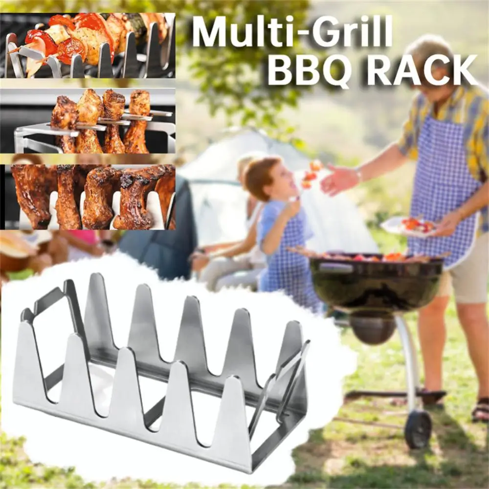 Grill Chicken Wing Leg Drumstick Stand Holder BBQ Roaster Rack BBQ Stand 