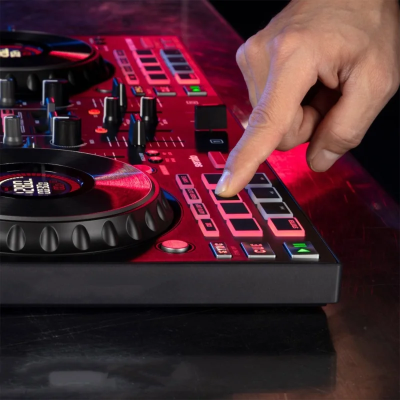 디지털 효과가 있는 믹서 트랙 프로/플래티넘 FX DJ 디스크 플레이어 컨트롤러, USB 지원, 6인치 대형 휠, 전문가용 DJ 컨트롤러