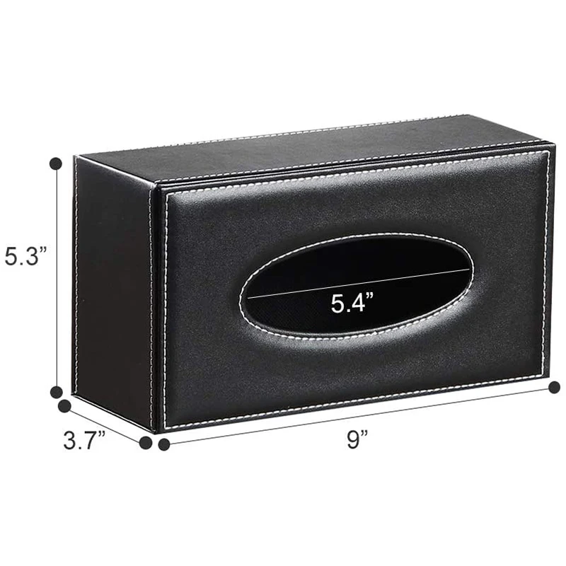 AED8-가죽 티슈 박스 커버, 페이스 티슈 박스, 모던 냅킨 보관함, 자동차 타월 박스, 자동차 PU 가죽 서랍, 미끄럼 방지 자동차 D