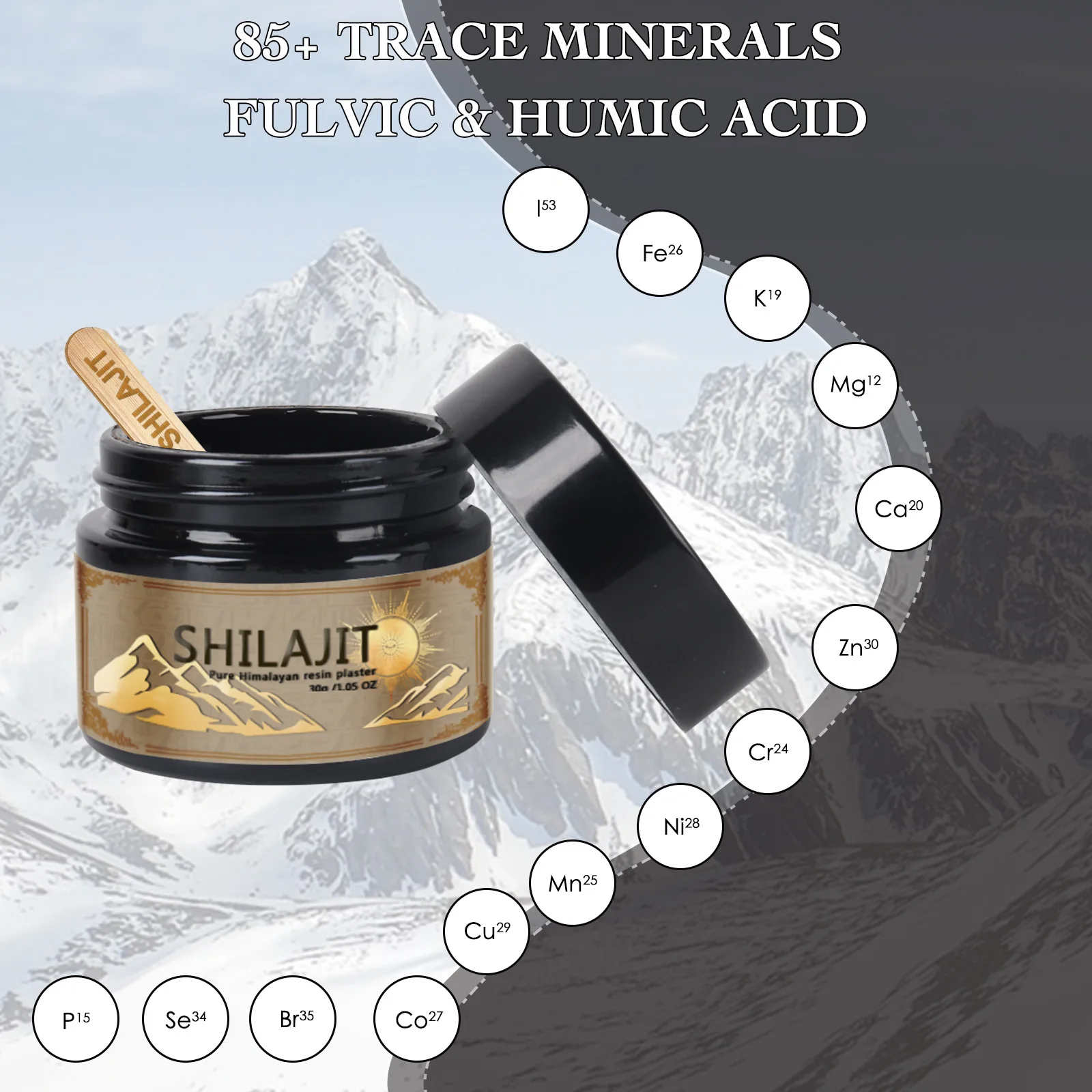Pure Himalayan Shilajit Resin Natural Lab Fulvic Acid Tested 85+ Trace Minerals